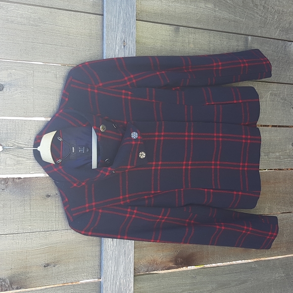 Women's H&M checked coat Size 4 - Picture 1 of 4